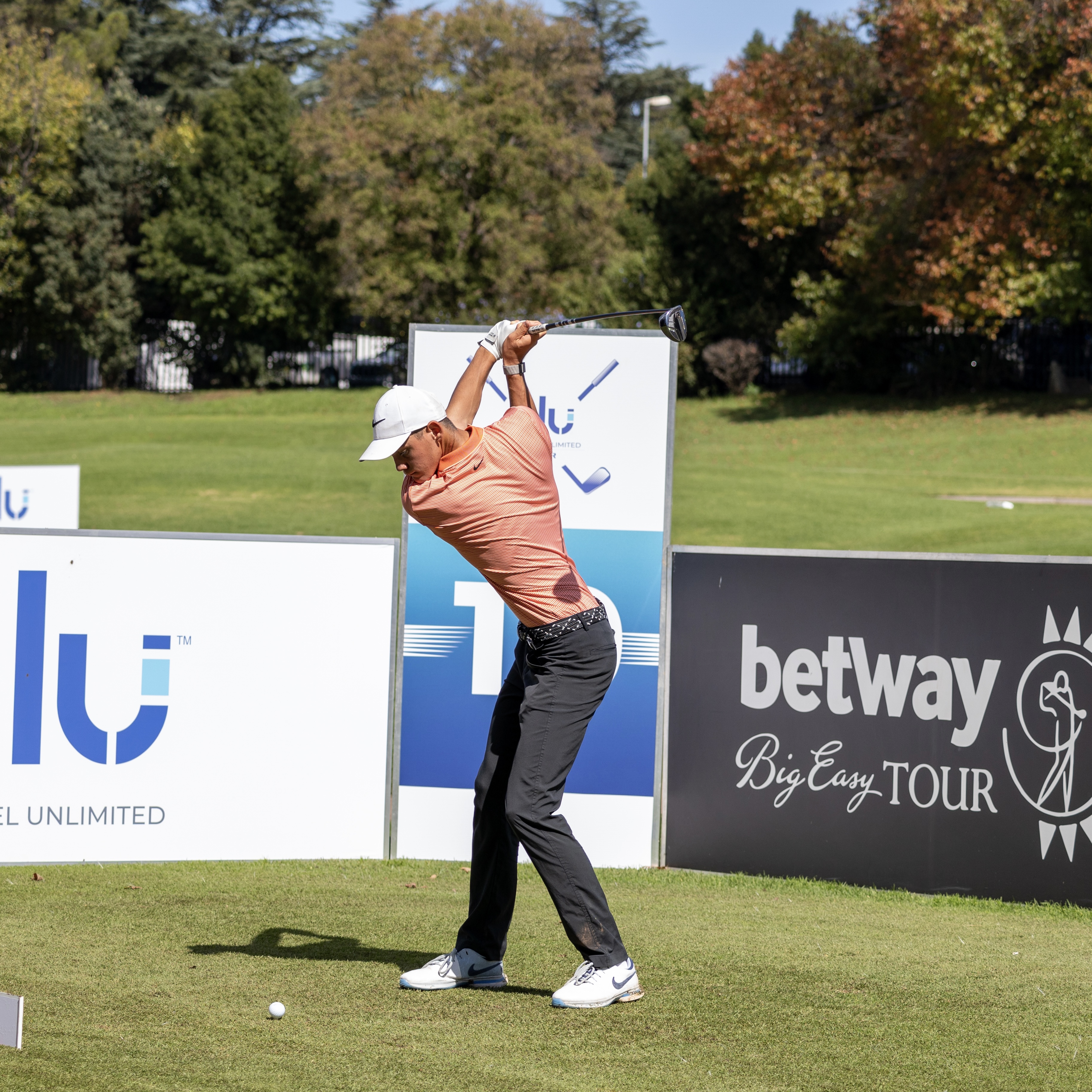 Henry on the fairway in South Africa
